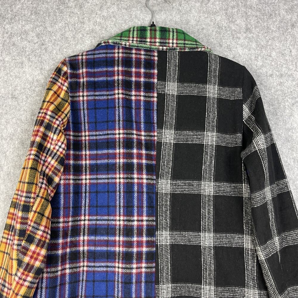 Dolls Kill Current Mood Academy Punk Plaid Jacket Coat Womens Medium Wool Blend - Picture 11 of 15